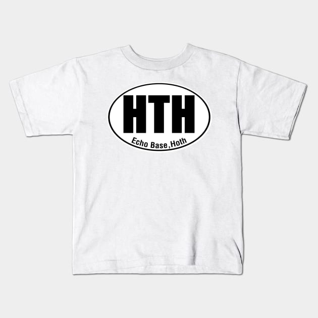 Hoth Travel Sticker Kids T-Shirt by PopCultureShirts